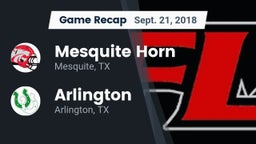 Recap: Mesquite Horn  vs. Arlington  2018