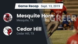 Recap: Mesquite Horn  vs. Cedar Hill  2019