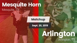 Matchup: Mesquite Horn vs. Arlington  2019
