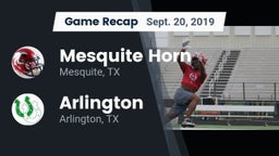 Recap: Mesquite Horn  vs. Arlington  2019