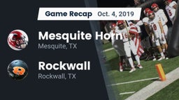 Recap: Mesquite Horn  vs. Rockwall  2019