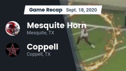 Recap: Mesquite Horn  vs. Coppell  2020
