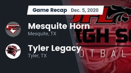 Recap: Mesquite Horn  vs. Tyler Legacy  2020