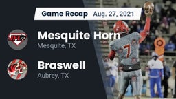 Recap: Mesquite Horn  vs. Braswell  2021