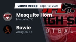 Recap: Mesquite Horn  vs. Bowie  2021