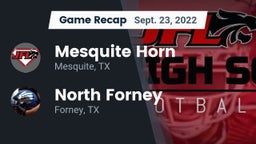 Recap: Mesquite Horn  vs. North Forney  2022