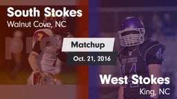 Matchup: South Stokes High vs. West Stokes  2016