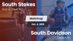Matchup: South Stokes High vs. South Davidson  2019