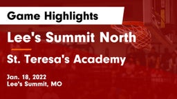 Lee's Summit North  vs St. Teresa's Academy  Game Highlights - Jan. 18, 2022