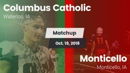 Matchup: Columbus  vs. Monticello  2018