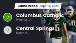 Recap: Columbus Catholic  vs. Central Springs  2020