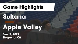 Sultana  vs Apple Valley  Game Highlights - Jan. 3, 2023