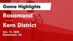 Rosamond  vs Kern  District Game Highlights - Jan. 12, 2024