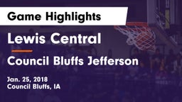 Lewis Central  vs Council Bluffs Jefferson  Game Highlights - Jan. 25, 2018