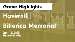 Haverhill  vs Billerica Memorial  Game Highlights - Jan. 10, 2023