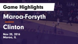 Maroa-Forsyth  vs Clinton Game Highlights - Nov 20, 2016