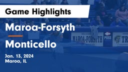 Maroa-Forsyth  vs Monticello  Game Highlights - Jan. 13, 2024