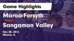Maroa-Forsyth  vs Sangamon Valley  Game Highlights - Dec 08, 2016