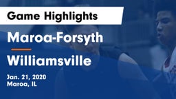 Maroa-Forsyth  vs Williamsville  Game Highlights - Jan. 21, 2020