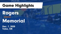 Rogers  vs Memorial  Game Highlights - Dec. 7, 2020