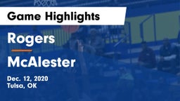 Rogers  vs McAlester  Game Highlights - Dec. 12, 2020