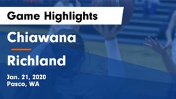 Chiawana  vs Richland  Game Highlights - Jan. 21, 2020