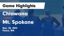 Chiawana  vs Mt. Spokane Game Highlights - Nov. 28, 2023
