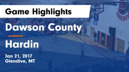 Dawson County  vs Hardin  Game Highlights - Jan 21, 2017