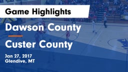 Dawson County  vs Custer County  Game Highlights - Jan 27, 2017