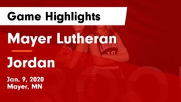 Mayer Lutheran  vs Jordan  Game Highlights - Jan. 9, 2020