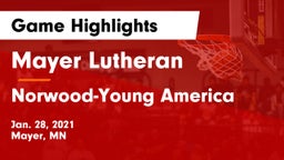 Mayer Lutheran  vs Norwood-Young America  Game Highlights - Jan. 28, 2021