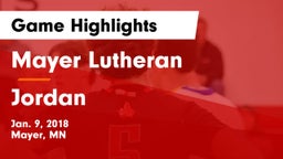 Mayer Lutheran  vs Jordan  Game Highlights - Jan. 9, 2018