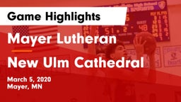 Mayer Lutheran  vs New Ulm Cathedral Game Highlights - March 5, 2020