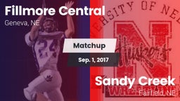 Matchup: Fillmore Central Hig vs. Sandy Creek  2017