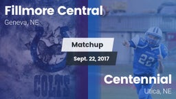 Matchup: Fillmore Central Hig vs. Centennial  2017