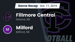 Recap: Fillmore Central  vs. Milford  2019