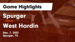 Spurger  vs West Hardin  Game Highlights - Dec. 7, 2023