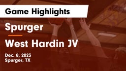 Spurger  vs West Hardin JV Game Highlights - Dec. 8, 2023