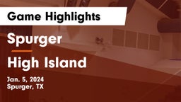 Spurger  vs High Island  Game Highlights - Jan. 5, 2024