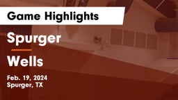 Spurger  vs Wells  Game Highlights - Feb. 19, 2024