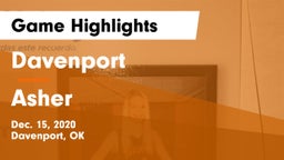 Davenport  vs Asher  Game Highlights - Dec. 15, 2020