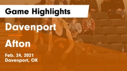 Davenport  vs Afton  Game Highlights - Feb. 24, 2021