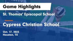 St. Thomas' Episcopal School vs Cypress Christian School Game Highlights - Oct. 17, 2023