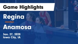 Regina  vs Anamosa  Game Highlights - Jan. 27, 2020