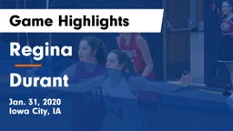 Regina  vs Durant  Game Highlights - Jan. 31, 2020