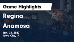 Regina  vs Anamosa  Game Highlights - Jan. 21, 2022