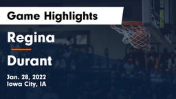 Regina  vs Durant  Game Highlights - Jan. 28, 2022