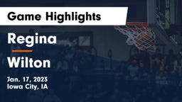Regina  vs Wilton  Game Highlights - Jan. 17, 2023
