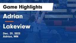 Adrian  vs Lakeview  Game Highlights - Dec. 29, 2023