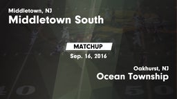 Matchup: Middletown South vs. Ocean Township  2016